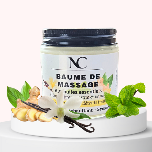 Baume de massage - Gingembre, vanille et menthe